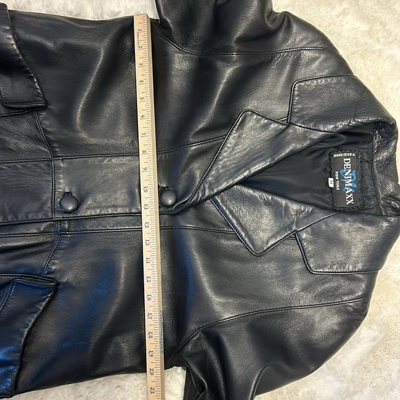 Denimaxx New York Soft Leather Mid Length Lined Winter Coat Size M - Picture 10 of 10